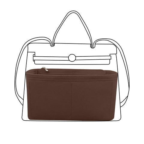 Lckaey Purse Organizer for hermes herbag 31 insert bags women herbag insert bag organizer Felt insert Y093coffee-26.5