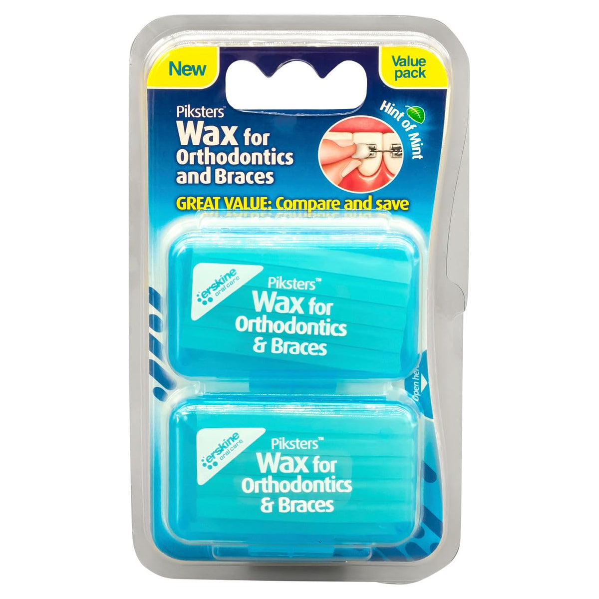 Piksters Wax for Orthodontics and Braces, 2 Count (Pack of 1)