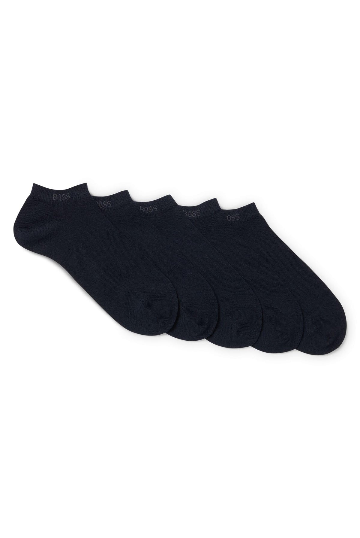 BOSS Mens 5P AS Uni Color CC Five-pack of ankle-length socks
