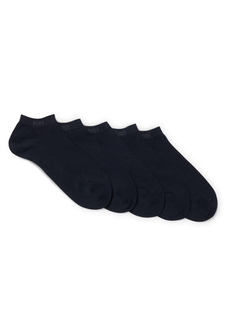 BOSS Mens 5P AS Uni Color CC Five-pack of ankle-length socks