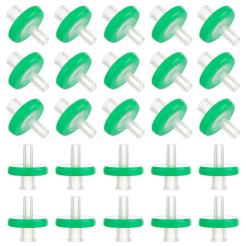 OLYCRAFT 100 Pcs Syringe Filters 13mm 0.22?m Syringe Filter Plastic Unsterilized Syringe Filters 4mm Inner Diameter 2mm Hole