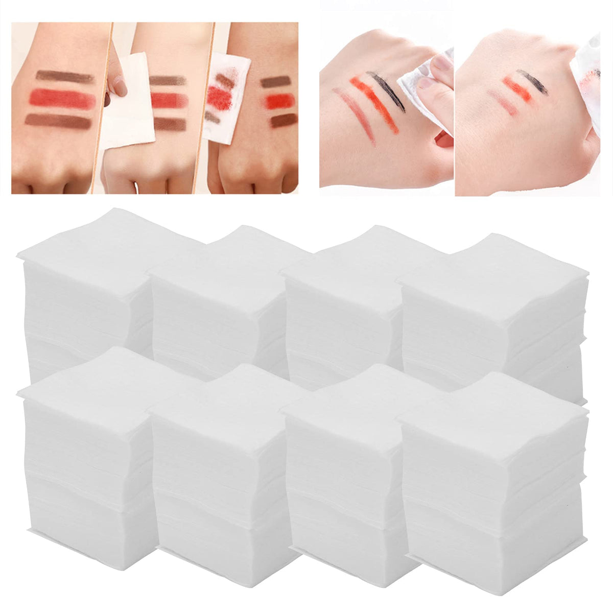 1600Pcs Disposable Makeup Removal Cotton Pads, Soft Thickened Wet Compress Cosmetic Face Makeup Remover Cotton Pad Face Eyelash Nails Lip Cleaning Pads for Facial Skin Care Make Up Wipe
