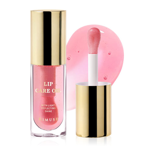 KIMUSE Sheer Lip Oil, High Shine Finish, Hydrating Lip Plumper Gloss Lip Care, Tinted Lip Oil Nourishing Repairing For Dry Lips
