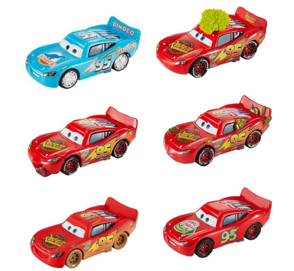 Disney/Pixar Cars 2017 Exclusive Lightning McQueen Die-Cast Car Bundle of 6