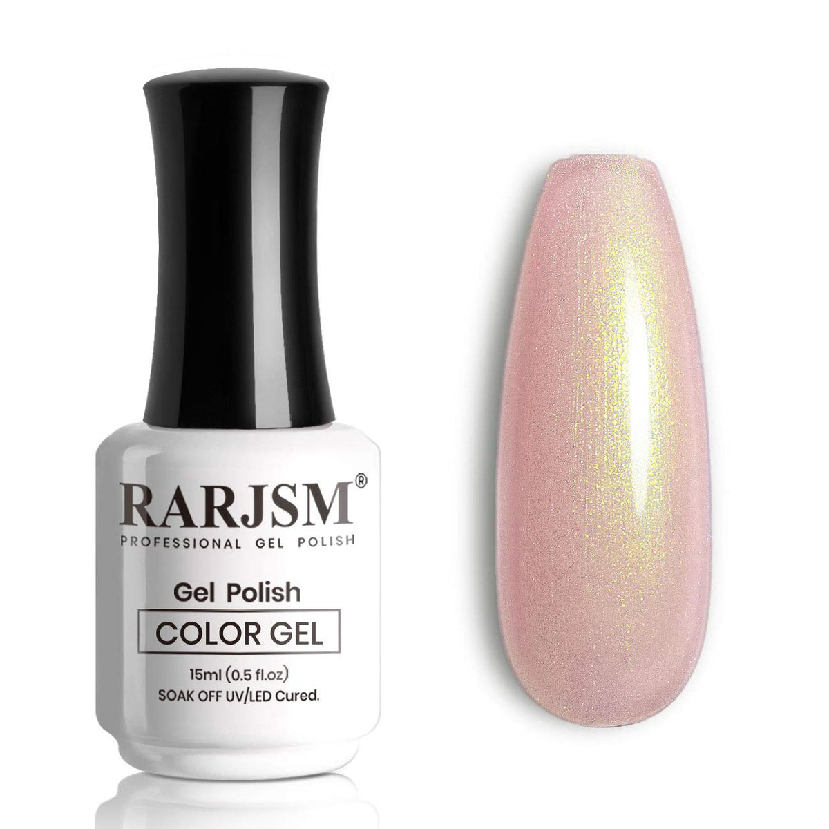 RARJSM Pearl Gel Nail Polish Mermaid Gel Nail 15ML Soak Off Nail Gel Polish Varnish with Shimmer Effect for DIY Nail Art at Home