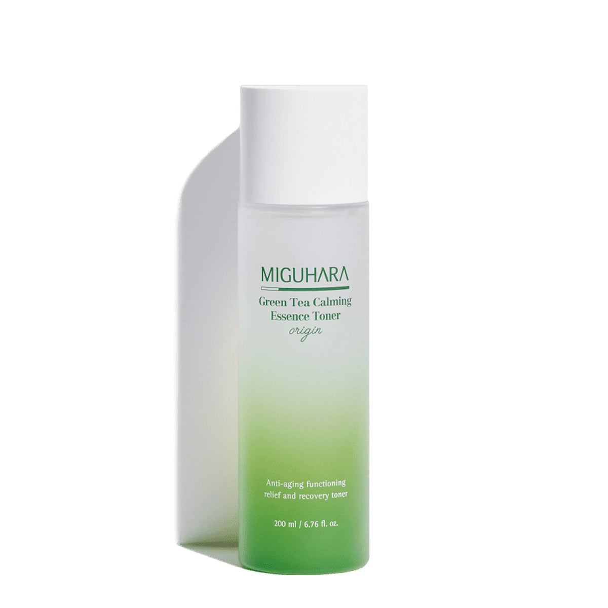 [MIGUHARA] Green Tea Calming Essence Toner Origin 200ml / 6.76 Fl Oz | Facial Toner, Hydrating Toner, Skin Recovery, Calming Toner | All Ingredients Graded EWG Green