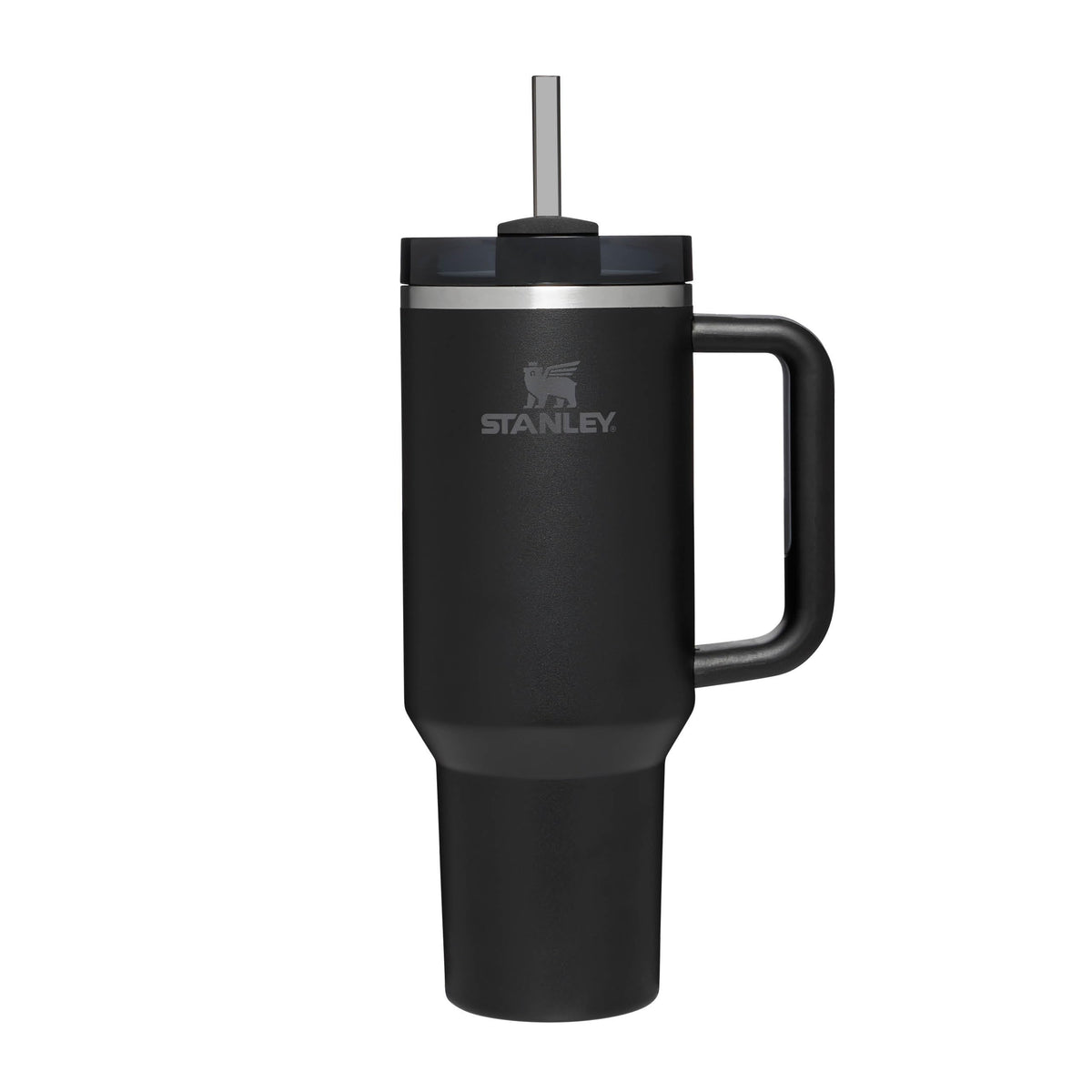 Stanley Quencher H2.0 Flowstate Tumbler 1.2L - Cold For 11 Hours - Iced For 48 Hours - Water Bottle With Straw, Handle And Lid - Dishwasher Safe - Travel Mug For Cold Drinks - Black Tonal