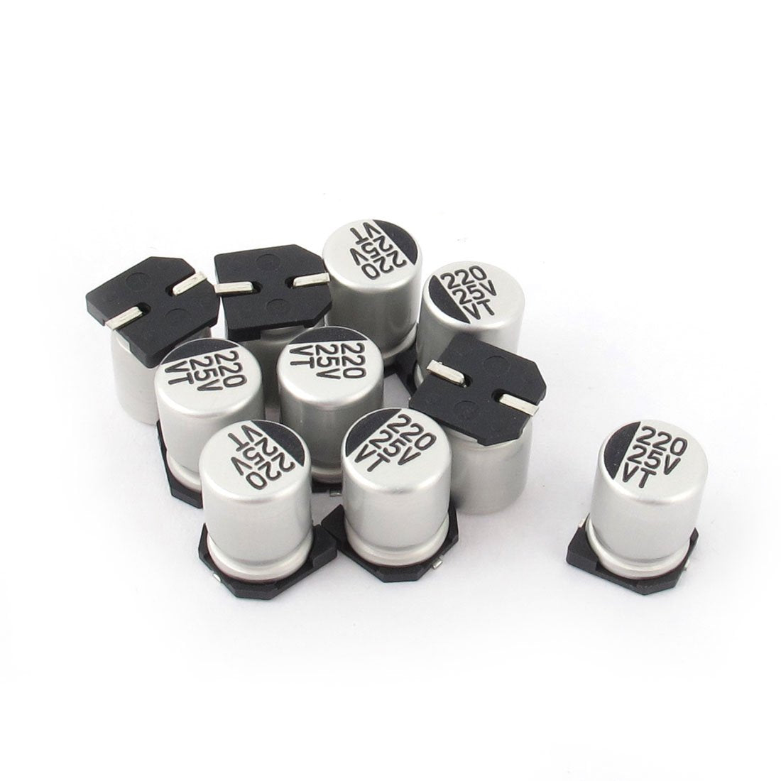 Aexit 10pcs 220uF 25V SMD Aluminum Electrolytic Capacitors 8mm x 10mm (4a3ed7979d466b8cc665b21dd9a76064)