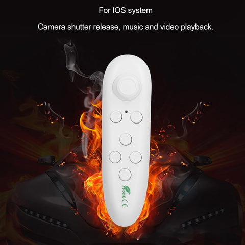 VBESTLIFE Mini VR Remote Control, VR Remote Controller for Android, Wireless Bluetooth Selfie Timer Joystick, Wireless Gamepad Game Controller for Android, for IOS, for PC (White)