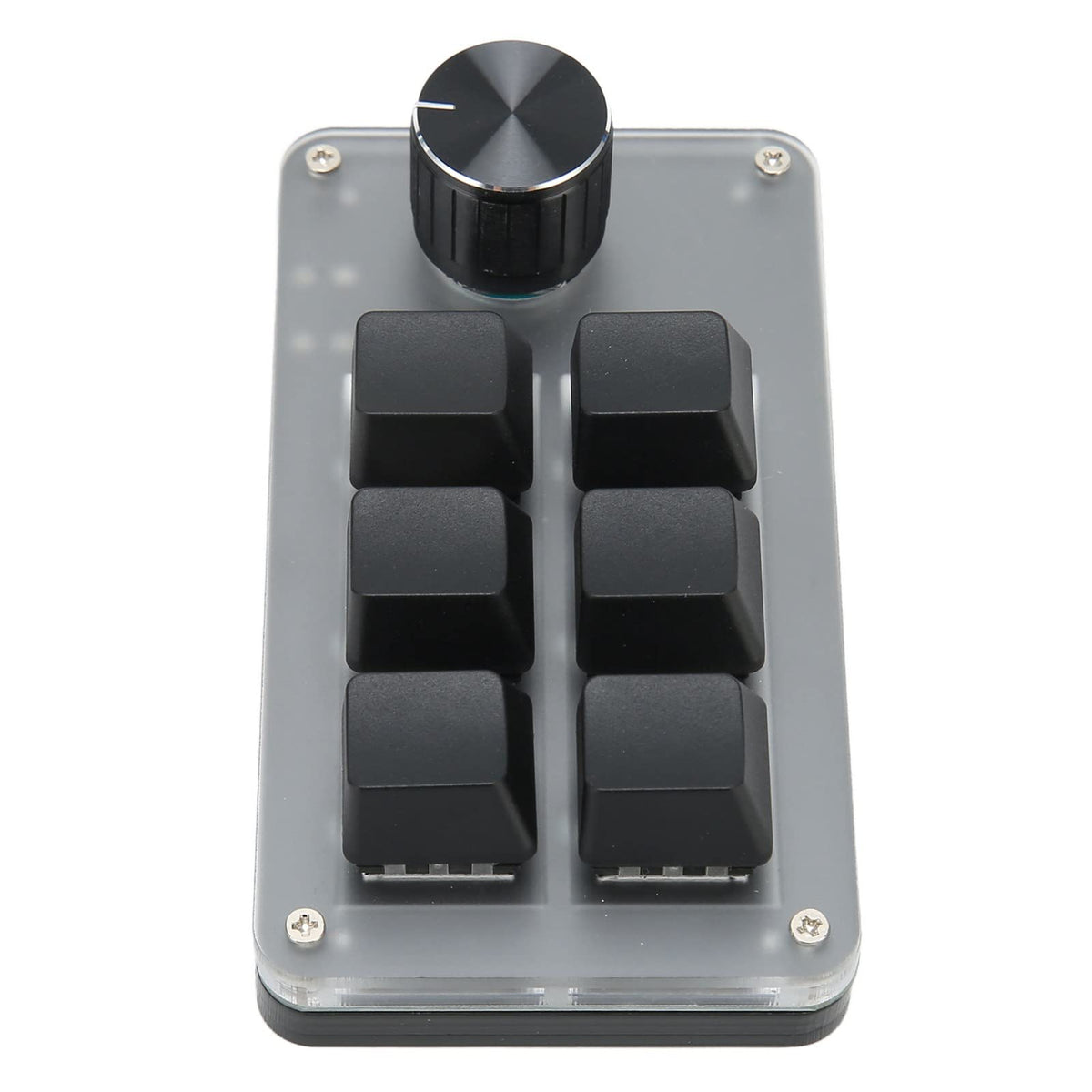 Mini Keypad, 6 Key One Handed Keypad DIY Programmable with Knob RGB Light for PC