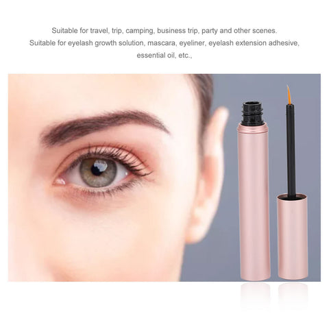 Empty Mascara Tubes, 5pcs 4ml Empty Eyeliner Tubes with Wand Aluminum Eyelash Storage Bottle Refillable Container Empty Eyelashes Tube Mascara Tube Travel Eyelash Eye Gloss for Stick False Eyelash