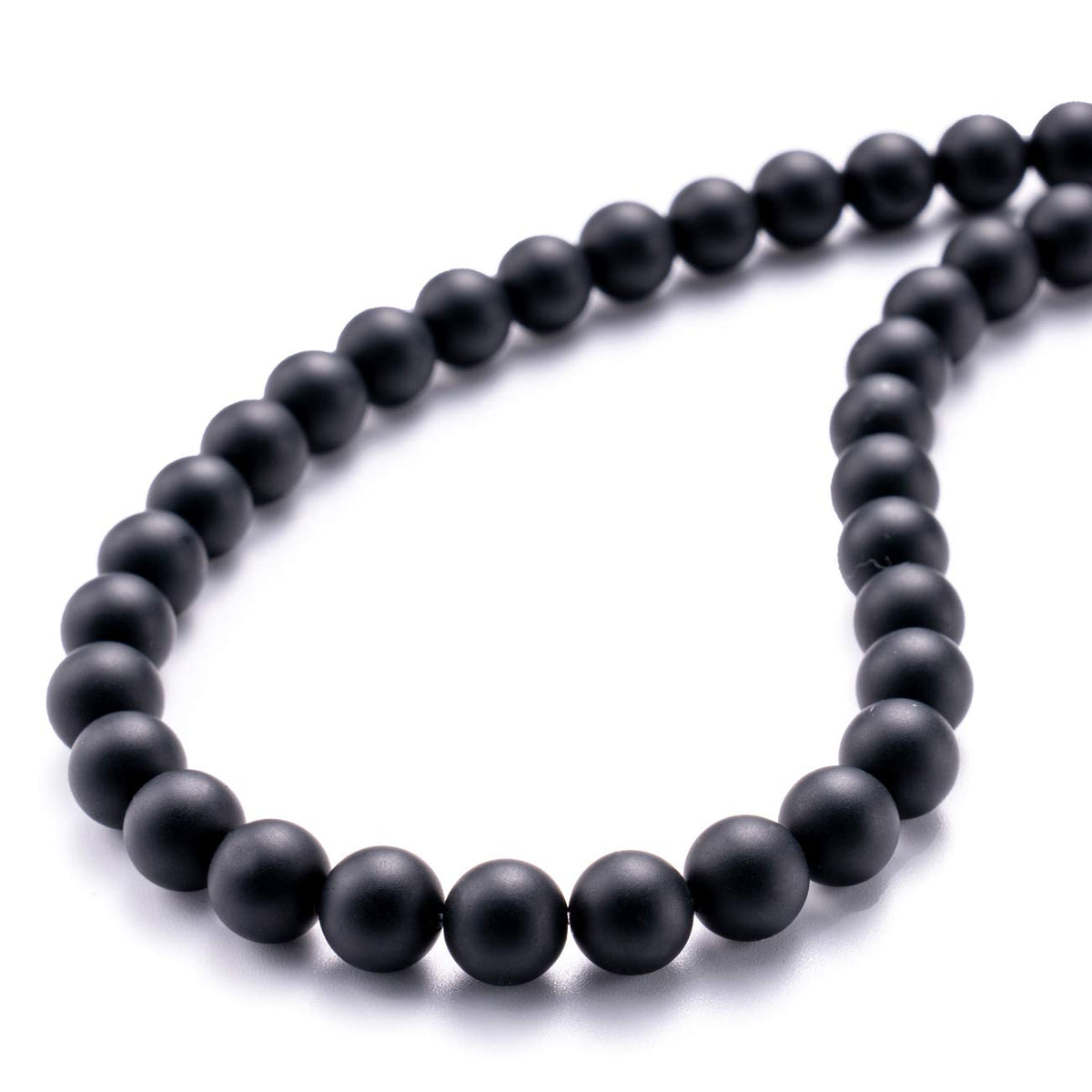 BEADIA Matte Black Onyx Natural Stone Round Loose Semi Gemstone Beads for Jewelry Making 4MM 89PCS