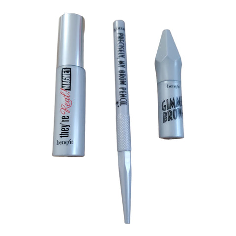 Bundle of 3, Supercharge Black Mascara 0.1 OZ, Brow Pencil 000.9 OZ #3 and Brow Gel .03 OZ