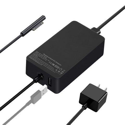 Surface Pro Charger, 65W Power Adapter for Microsoft Surface Pro X 3 4 5 6 7 7+ 8 9, Surface Laptop 5 4/3/2/1, Surface Laptop Go/Go 2/ Go 3 Power Supply Cord