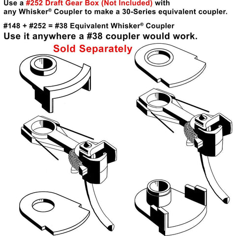 HO Whisker Coupler, 9/32" Center (2pr)