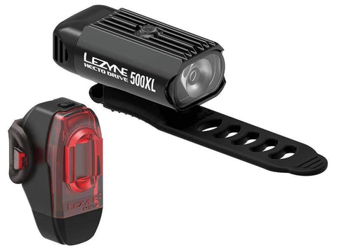 LEZYNE Hecto Drive 500 Bicycle LED Lights Front & Rear Pair, 500 Lumens, 20H Runtime, USB Rechargeable
