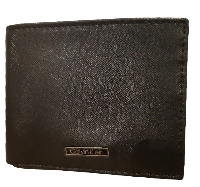 Calvin Klein Men's Genuine Leather Wallet with RFID Protection Black, Black, Standard, American, Black, std, American