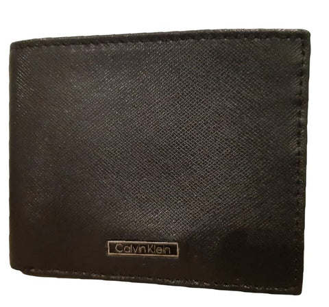 Calvin Klein Men's Genuine Leather Wallet with RFID Protection Black, Black, Standard, American, Black, std, American