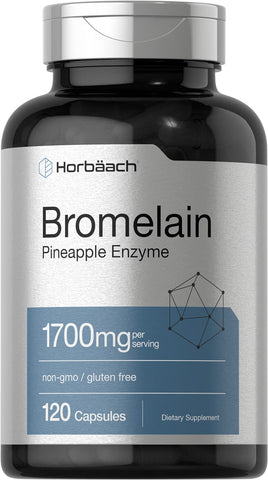 HorbÃ¤ach Bromelain 1700 mg | 120 Capsules | Supports Digestive Health | Pineapple Enzyme Supplement | Non-GMO, Gluten Free