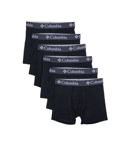 Columbia Men's 6 Pack Performance Boxer Brief, Black, Small