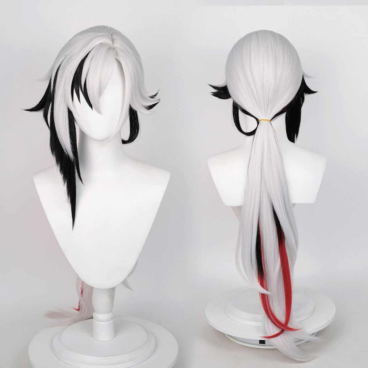 UTIEHD Anime Cosplay Wig, Genshin Impact Wig, with two Wig Caps, for Halloween, Party & etc. (Arlecchino Cosplay)