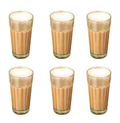 Awadh Vintage Chai Glass, Tea Glass, Desi Tea Glass, Traditional Tea Glass, 6 Pieces, Clear, Vintage Tea Set 120 ml.