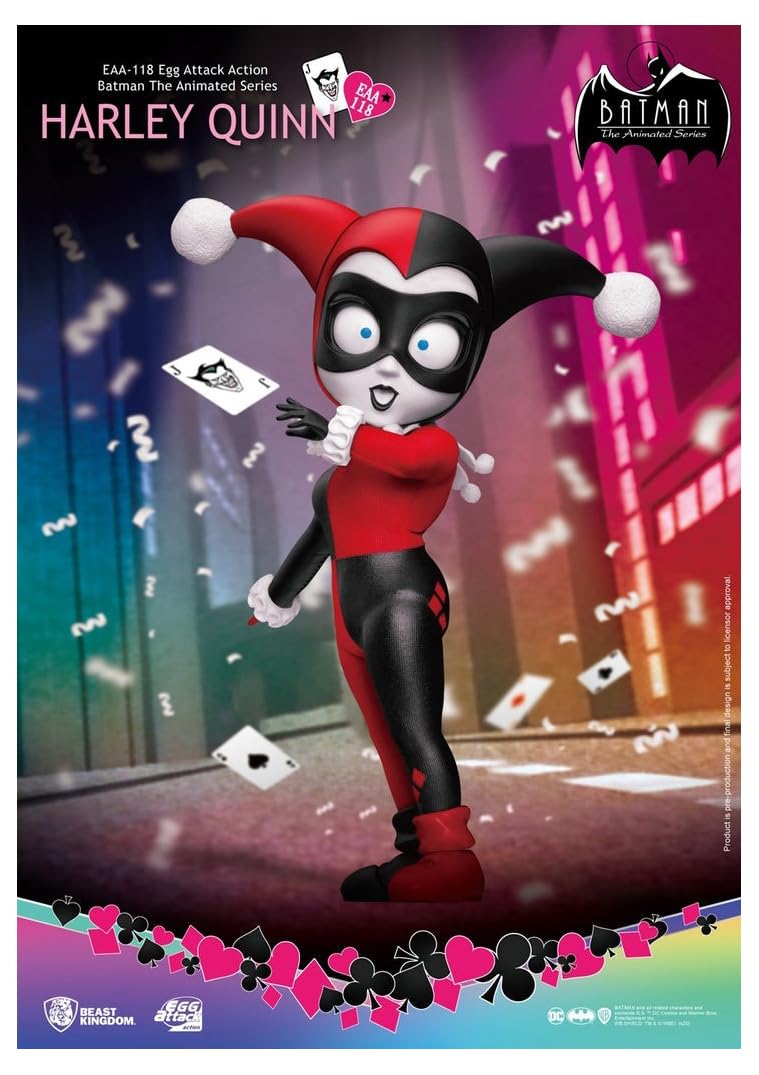 Beast Kingdom Batman The Animated Series: Harley Quinn EAA-118 Egg Attack Action Figure, Multicolor