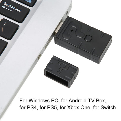 Cuifati Wireless Controller Adapter, Portable Bluetooth Controller Adapter for Windows PC, Wireless Adapter for Android TV Box, for PS4, for PS5, for One, for Switch