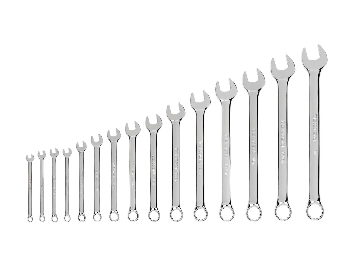 TEKTON Combination Wrench Set, 15-Piece (1/4-1 in.) | WCB90106