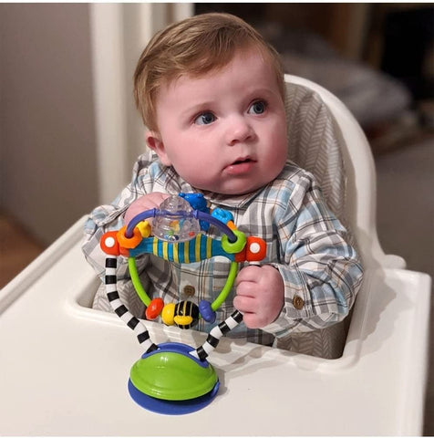 Nuby Silly Spinwheel Toy with Suction Base - Interactive High Chair Toy for Babies and Toddlers - 6+ Months