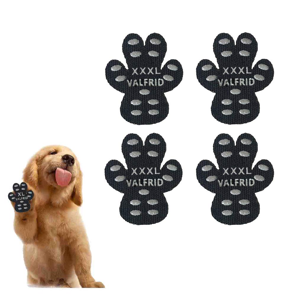 VALFRID Dog Paw Protector Anti-Slip Grips to Keeps Dogs from Slipping On Hardwood Floors,Disposable Self Adhesive Resistant Dog Shoes Booties Socks Replacemen XXXL 40 Pieces
