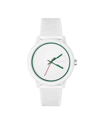 Lacoste L.12.12 Men's White Tr90 With White Silicone Strap, Ghost White (Model: 2011308)