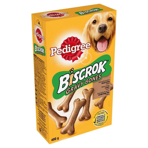 Pedigree Biscrok Gravy Bones Dog Biscuit Treats 400 g