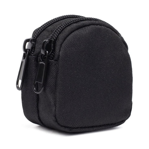 Small Coin Purchase Keychain, Round Tactical Pouch Military Gear Mini Molle Key Wallet Holder Men Coin Purses Zipper Outdoor Pocket for Camping Hunting