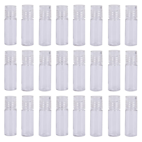 24Pcs Mini Clear 3ml Loose Powder Container Plastic Empty Loose Powder Bottle with Sifter Refillable Loose Powder Jars with Lids Sifter Eye Shadow Powder Bottle Cosmetic Sample Bottle, Clear