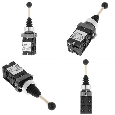 Walfront 1pc 4 Position Rocker Toggle Joystick Controllers Spring Return Switch 4 Position Joy Stick Control Replacement, Switching Power Supply
