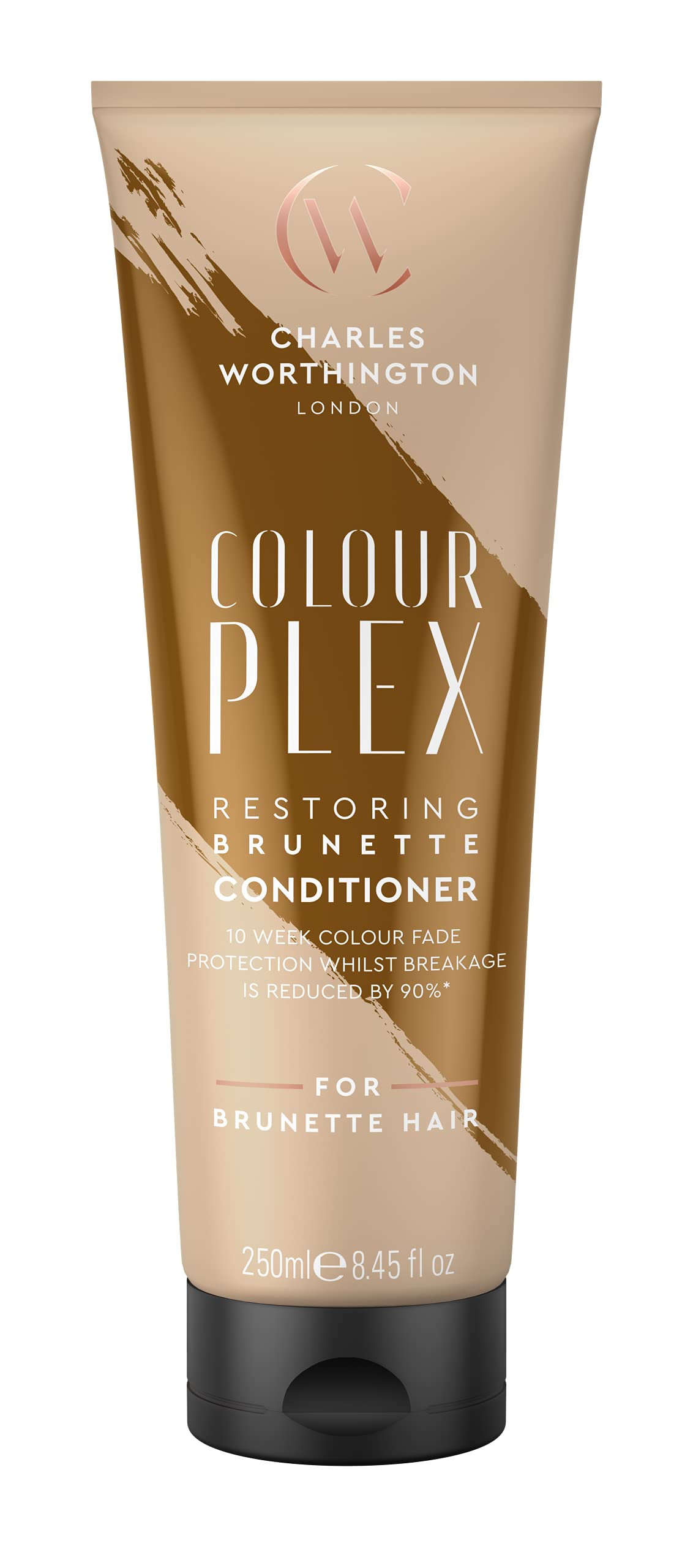 Charles Worthington Colourplex Restoring Brunette Conditioner, Hair Colour Fade Protection, Salon Toning Conditioner for Brunettes, 250 ml