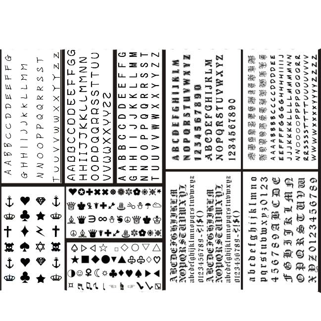 English Alphabet Temporary Tattoo Digital Waterproof Lasting Small Fresh Male And Female Simulation Tattoo Pattern