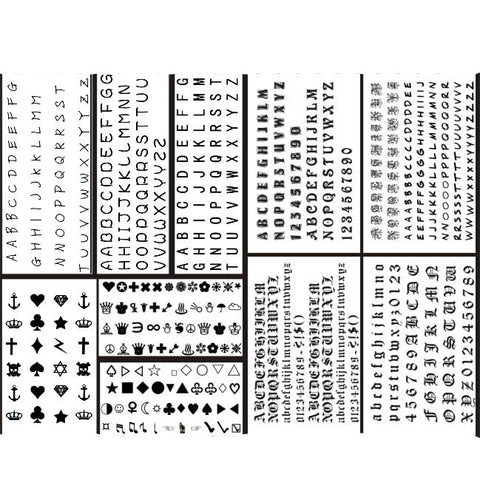 English Alphabet Temporary Tattoo Digital Waterproof Lasting Small Fresh Male And Female Simulation Tattoo Pattern