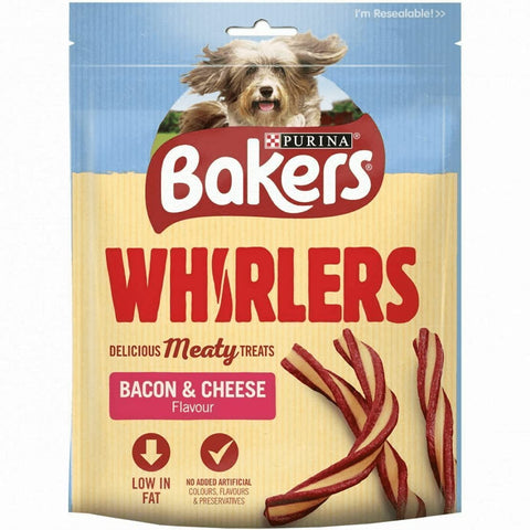 Purina Nestle Pet Things Bakers Dog Treat Bacon And Cheese Whirlers 130g (Pack of 6)