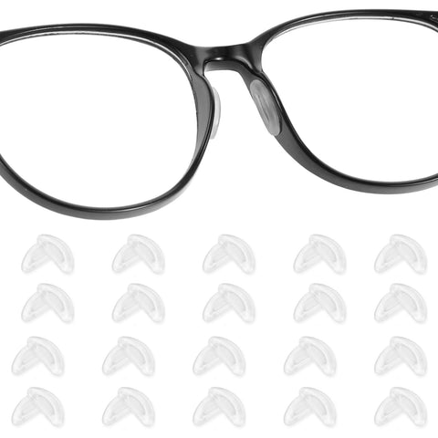 COMNICO 20 Pairs Eyeglasses Nose Pads Silicone Anti-Slip Nosepads Replacement Soft Adhesive Sticky Backing Nonslip Stop Glasses from Sliding Glass Repairing Kit for Glasses Sunglasses Accessories