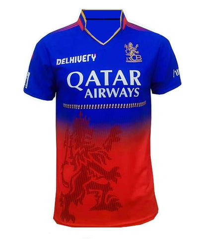 JUSBALL - VIRAT BANGLORE Cricket Jersey 2023-24 -(Mens & Kids) Cricket, Red, L