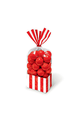 Striped Party Bag | Apple Red | Party Accessory