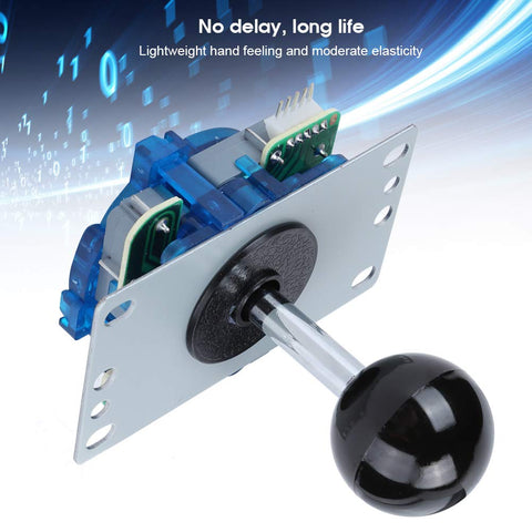 JX009 Arcade Game Console Joystick, Replacement 3D Joystick No Delay Gamepad, Plug and Play Long Shaft Stick, for Console Fighting Game, Gifts Choice for Kids, Children,Adults(Black)