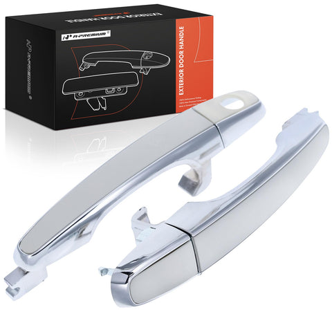 A-Premium Outside Exterior Door Handles Compatible with Pontiac G8 2008 2009, Chrome, 2-PC Set, Front Driver and Passenger Side