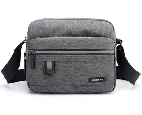 Hjkiopc Shoulder bag for Men Crossbody Small Shoulder Bag Portable mobile phone coin bag/Travel Utility Work Practical Handy Mens (A-Gery)