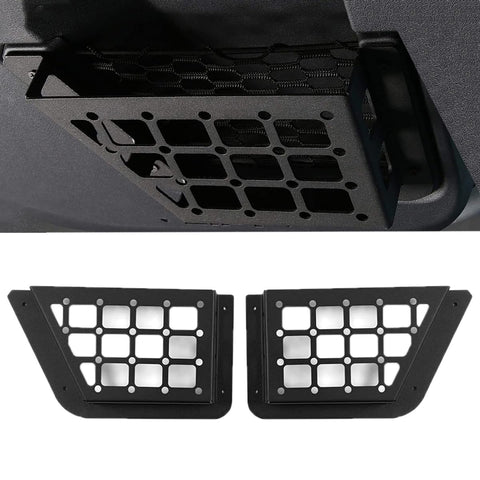 WANGDUOYU Rear Door Storage Pockets Compatible with 2021 2022 2023 Ford Bronco 4-Door models,Door Side Organizer Box Steel Molle Panel 2PCS (Rear door)