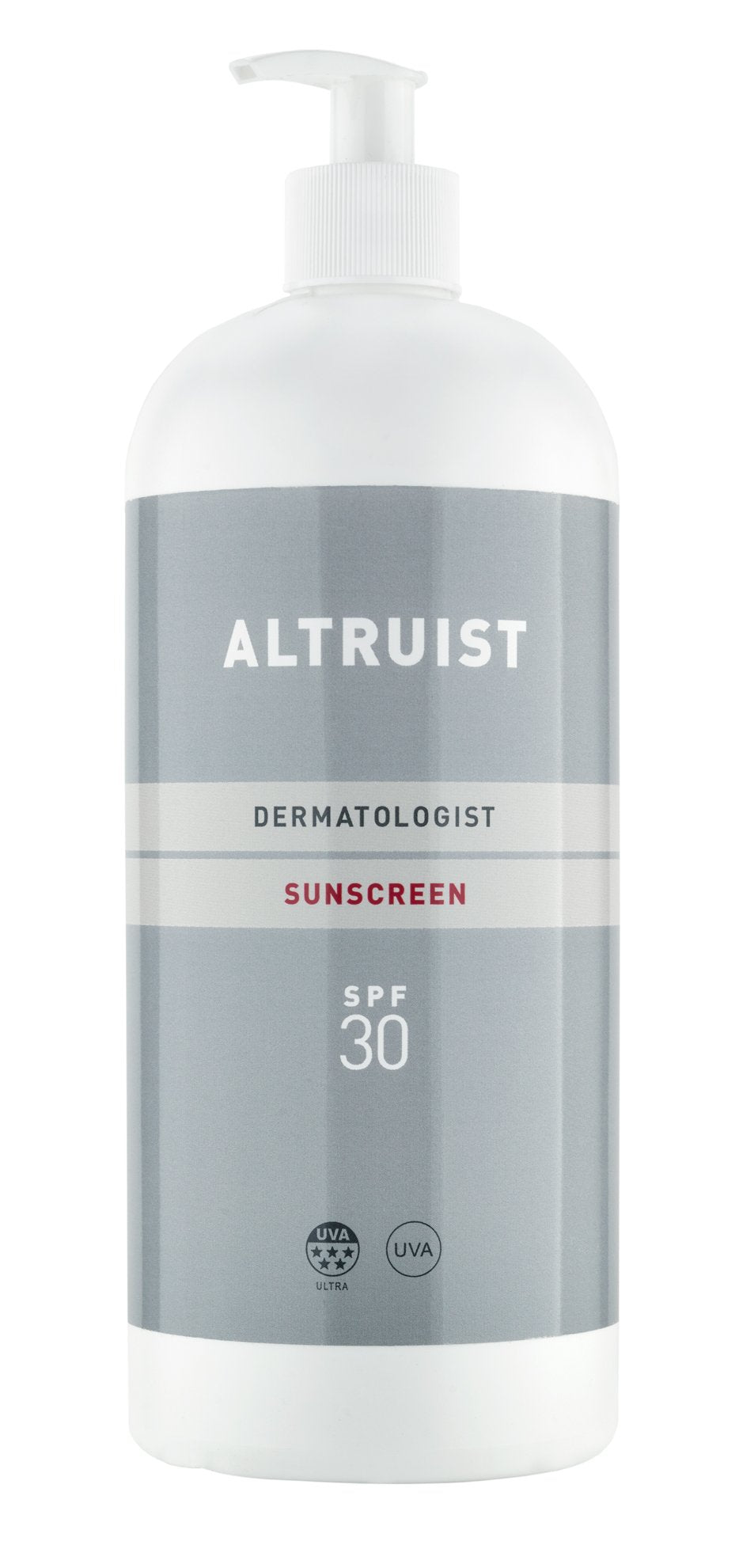 ALTRUIST. Dermatologist Sunscreen SPF 30 - Superior 5-star UVA protection by Dr Andrew Birnie, suitable for sensitive skin - 1 Litre