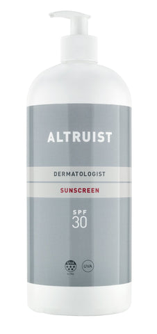 ALTRUIST. Dermatologist Sunscreen SPF 30 - Superior 5-star UVA protection by Dr Andrew Birnie, suitable for sensitive skin - 1 Litre