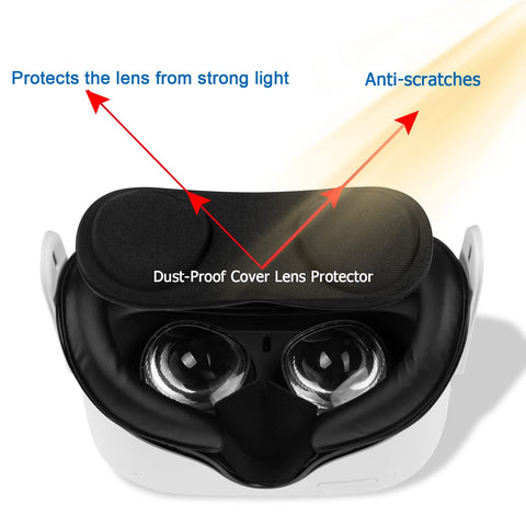 (1 Set) Orzero Active Air Circulation Facial Interface Compatible for Quest 2, Cooling Fan Relieve Lens Fogging and Hot Air Replace Silicone Face Pad VR Accessories